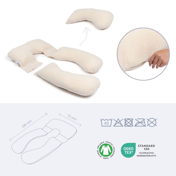 Doomoo Maxxy nursing pillow, Flowers Sand - Doomoo