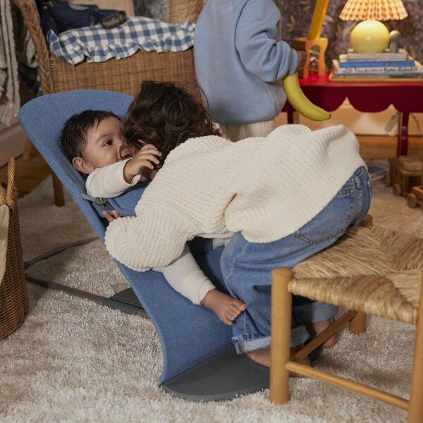 BabyBjörn lamamistool Bliss, Blue, Woven/Melange - BabyBjörn