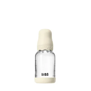 Bibs Glass Baby Bottle, 120ml Slow Flow Ivory - Bibs