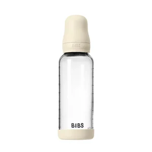Bibs Glass Baby Bottle 240ml, Medium Flow Ivory - Bibs
