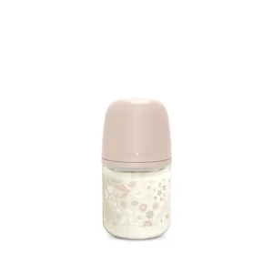 Suavinex Glass Bottle Slow flow 120ml Wonderland, Rose - Suavinex