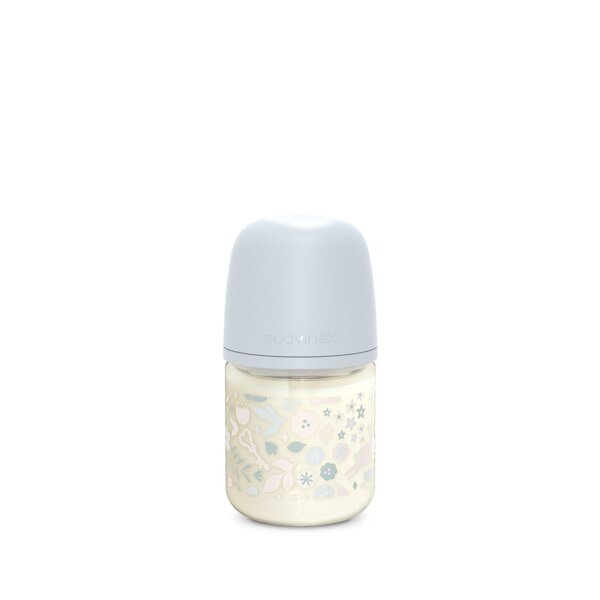 Suavinex Glass baby Bottle 120ml, Wonderland Blue - Suavinex