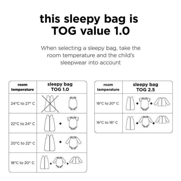 Done by Deer sleeping bag TOG 1.0 Tiny farm 90 cm Sand - Done by Deer