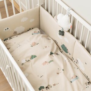 Done by Deer Padded bed bumper 360cm, Tiny farm Sand - Done by Deer
