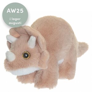 Teddykompaniet soft toy 25cm, Dino Triceratops - Teddykompaniet