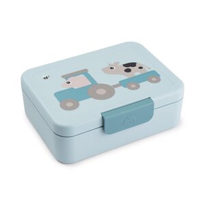 Done by Deer Lunch box with divider Tiny farm Blue - Done by Deer