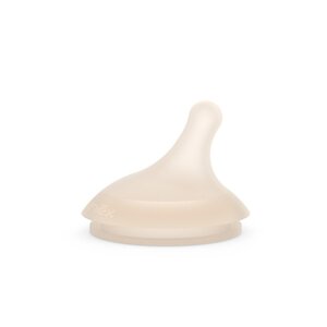 Suavinex Zero zero Medium flow asymmetrical nipple 2pcs (3m) Sand - Suavinex