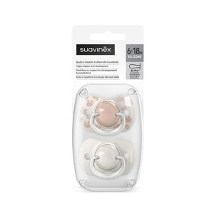 Suavinex 2x sxpro symmetrical soothers 6/18m Birdies Pink - Suavinex
