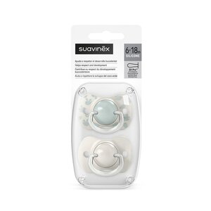 Suavinex 2x sxpro symmetrical soothers 6/18m Birdies Green - Suavinex