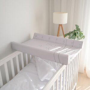 Tinynord kõva põhjaga mähkimisalus 50x70cm, Matti white bunny - Tinynord