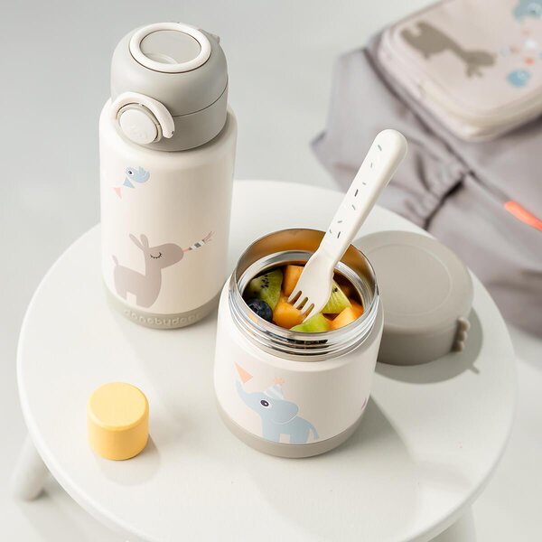 Done by Deer Insulated food jar Celebration 300ml Sand - Done by Deer