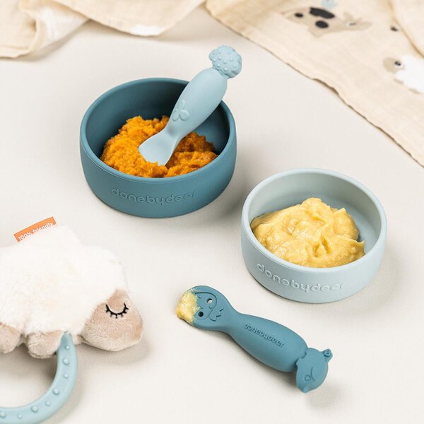 Done by Deer learning spoon set Tiny farm Blue - Done by Deer