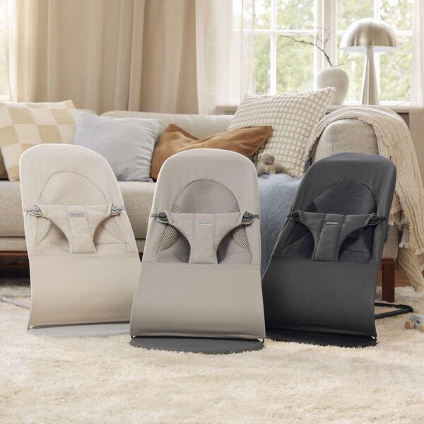 BabyBjörn Bouncer Balance Soft,Sand Grey, Tri-Fabric - BabyBjörn
