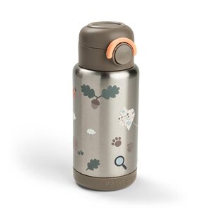 Done by Deer Insulated straw bottle 340ml, Tiny trails Sand - Done by Deer