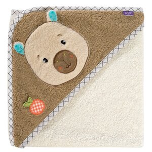Fehn hooded bath towel 80x80cm, Capybara Beige - Fehn