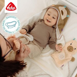 Fehn hooded bath towel 80x80cm, Capybara Beige - Fehn