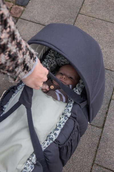 Sebra Hood for 3-in-1 Baby Nest, blue - Sebra