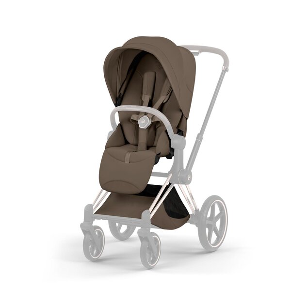 Cybex Priam Style stroller set Coconut Brown,Frame Chrome Brown - Cybex